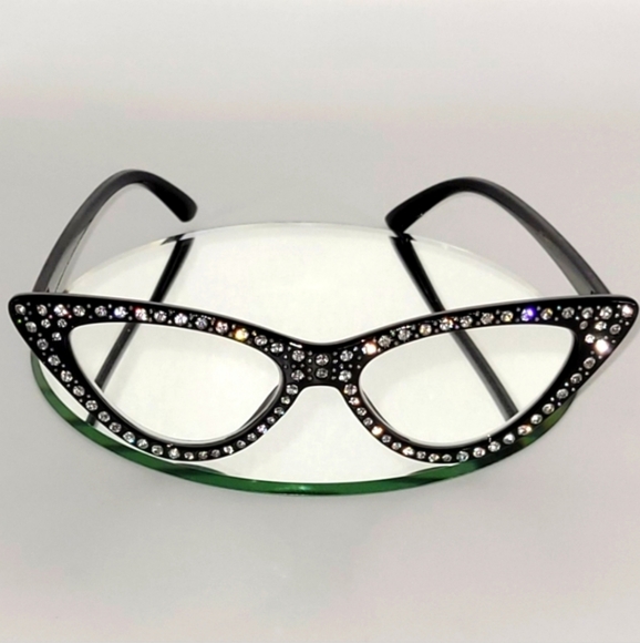 Accessories - The "Adrienne" Rhinestone Cat-Eye Readers +2.25 LIMITED EDITION